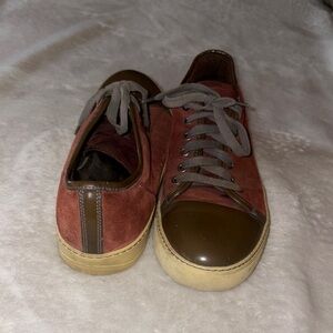 Gently Loved Men's Suede Leather Sneakers by LANVIN